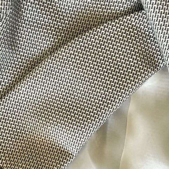 Antonio Melani Sleeveless Wrap Dress Collar Blk White Micro Pattern Work Career - Picture 6 of 12